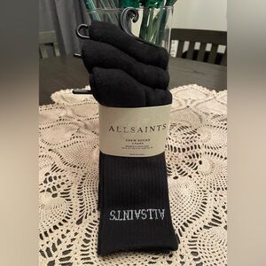 All Saints  (3) pair crew socks